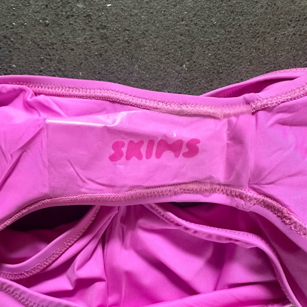 NWT SKIMS Recycled Swim Full Brief Bikini Bottom in Neon Orchid Pink Size Small - Picture 9 of 9
